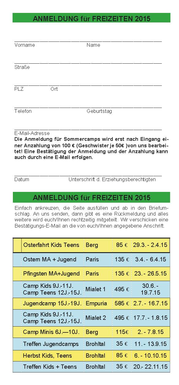Anmeldung